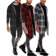 Simple Spring and Autumn Fashion Loose Plaid MID-Length Jacket
